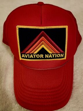 Aviator Nation Red Mesh Cap. Never worn.